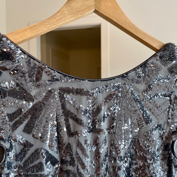 Dress The Population Sequin Body Con Mini Dress Made in USA Size Small - Picture 10 of 16